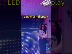T20-1L Display de malha LED transparente para exteriores SMD3535 para superfícies de edifícios